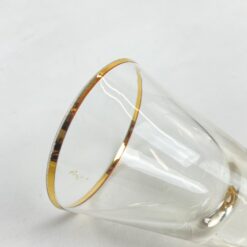 Stiklinė taurelė su aukso spalvos apvadais 30 ml 5x5x9,5 cm