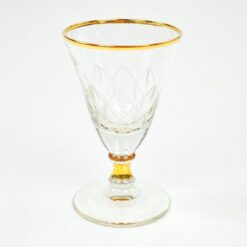 Stiklinė taurelė aukso spalvos apvadu 40 ml 5x5x8 cm