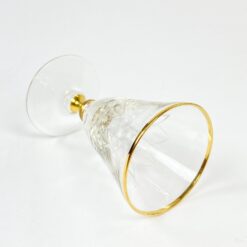 Stiklinė taurelė aukso spalvos apvadu 40 ml 5x5x8 cm