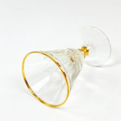 Stiklinė taurelė aukso spalvos apvadu 40 ml 5x5x8 cm