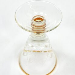 Stiklinė taurelė aukso spalvos apvadu 40 ml 5x5x8 cm