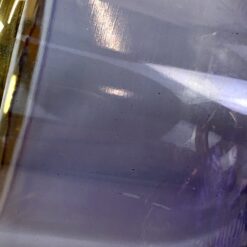 Stiklinė violetinės spalvos taurelė su aukso spalvos apvadu 50 ml 4x4x5 cm