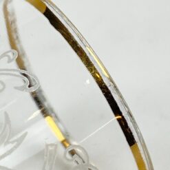 Stiklinė taurelė su ornamentais ir aukso spalvos apvadu 60 ml 4,5×4,5×6 cm