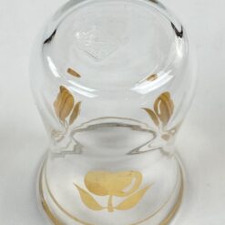 Stiklinė stiklinaitė su aukso spalvos obuolių atvaizdais 90 ml 5x5x7,5 cm