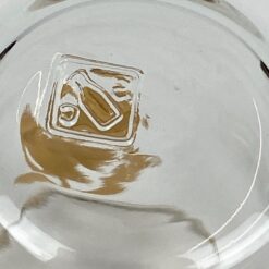 Stiklinė stiklinaitė su aukso spalvos obuolių atvaizdais 90 ml 5x5x7,5 cm