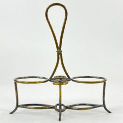 Žalvarinis keturių dalių stovas prieskoninėms arba padažinėms 10x21x21,5 cm