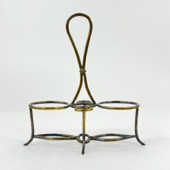 Žalvarinis keturių dalių stovas prieskoninėms arba padažinėms 10x21x21,5 cm