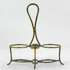 Žalvarinis keturių dalių stovas prieskoninėms arba padažinėms 10x21x21,5 cm