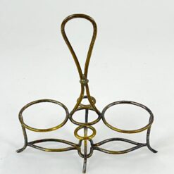 Žalvarinis keturių dalių stovas prieskoninėms arba padažinėms 10x21x21,5 cm