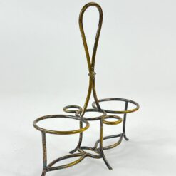 Žalvarinis keturių dalių stovas prieskoninėms arba padažinėms 10x21x21,5 cm