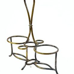Žalvarinis keturių dalių stovas prieskoninėms arba padažinėms 10x21x21,5 cm