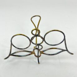 Žalvarinis keturių dalių stovas prieskoninėms arba padažinėms 10x21x21,5 cm