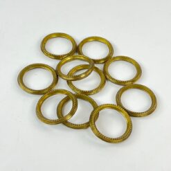 Plastikiniai aukso spalvos karnizo žiedai 10 vnt. komplektas 5x1,2x5 cm