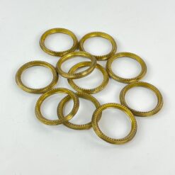 Plastikiniai aukso spalvos karnizo žiedai 10 vnt. komplektas 5×1,2×5 cm