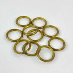 Plastikiniai aukso spalvos karnizo žiedai 10 vnt. komplektas 5×1,2×5 cm