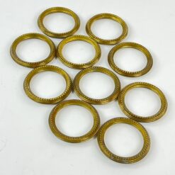 Plastikiniai aukso spalvos karnizo žiedai 10 vnt. komplektas 5×1,2×5 cm