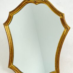 Pakabinamas veidrodis mediniame aukso spalvos rėme 9x56x72 cm