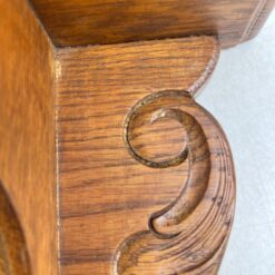 Ąžuolinė sieninė kabykla su šešiais žalvariniais kabliukais 18x105x29 cm