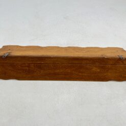 Ąžuolinė sieninė kabykla su šešiais žalvariniais kabliukais 18x105x29 cm