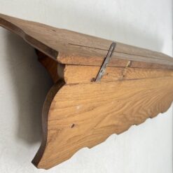 Ąžuolinė sieninė kabykla su šešiais žalvariniais kabliukais 18x105x29 cm