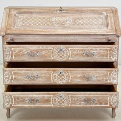 Provanso stiliaus ąžuolinis trijų stalčių sekreteras 49x100x94 cm