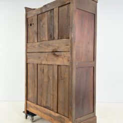 Aukšta ąžuolo masyvo dviejų durų spinta su žalvario detalėmis 64x149x221 cm