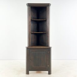 Ąžuolinė pastatoma kampinė lentyna 45x77x199,5 cm