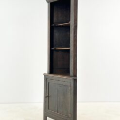 Ąžuolinė pastatoma kampinė lentyna 45x77x199,5 cm