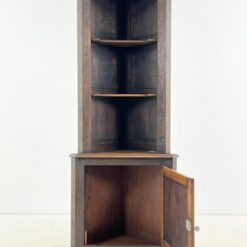 Ąžuolinė pastatoma kampinė lentyna 45x77x199,5 cm