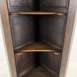 Ąžuolinė pastatoma kampinė lentyna 45x77x199,5 cm