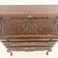 Ąžuolinis dviejų stalčių sekreteras 46x87x101 cm