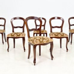 Raudonmedžio kėdės su gobelenu 6 vnt. komplektas 52x48x92,5 cm, 49 cm