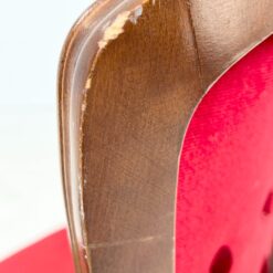 Raudonmedžio krėslas su raudonu gobelenu 53x59x90 cm, 47 cm