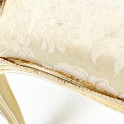 Medinis šviesus krėslas su kreminės spalvos gobelenu 62x60x87 cm, 46 cm