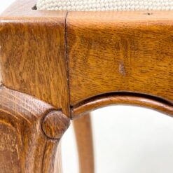 Ąžuolinis pufas su gėlių raštų gobelenu 33×46,5×48 cm