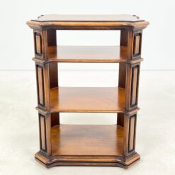 Riešutmedžio etažerė ant ratukų 46x56,5x74,5 cm