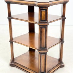 Riešutmedžio etažerė ant ratukų 46×56,5×74,5 cm