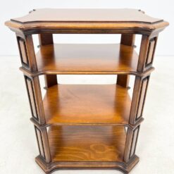 Riešutmedžio etažerė ant ratukų 46×56,5×74,5 cm