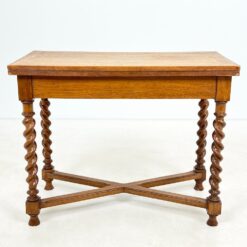 Ąžuolinis stalas atveriamu stalviršiumi 49×93,5×74,5 cm