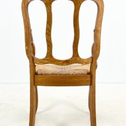 Ąžuolinis krėslas pinta šiaudų sėdimąja dalimi 63x61x99 cm, 47 cm