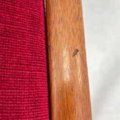 Raudonmedžio kėdės su raudonu gobelenu 6 vnt. komplektas 53x47x89 cm, 50 cm