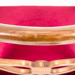 Raudonmedžio kėdės su raudonu gobelenu 6 vnt. komplektas 53x47x89 cm, 50 cm