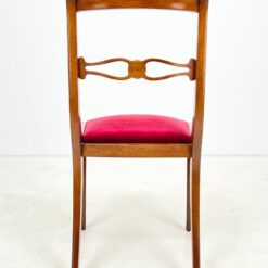 Raudonmedžio kėdės su raudonu gobelenu 6 vnt. komplektas 53x47x89 cm, 50 cm