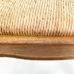 Ąžuolinės kėdės su šiaudų sėdimosiomis 2 vnt. komplektas 52x48x99 cm, 46 cm