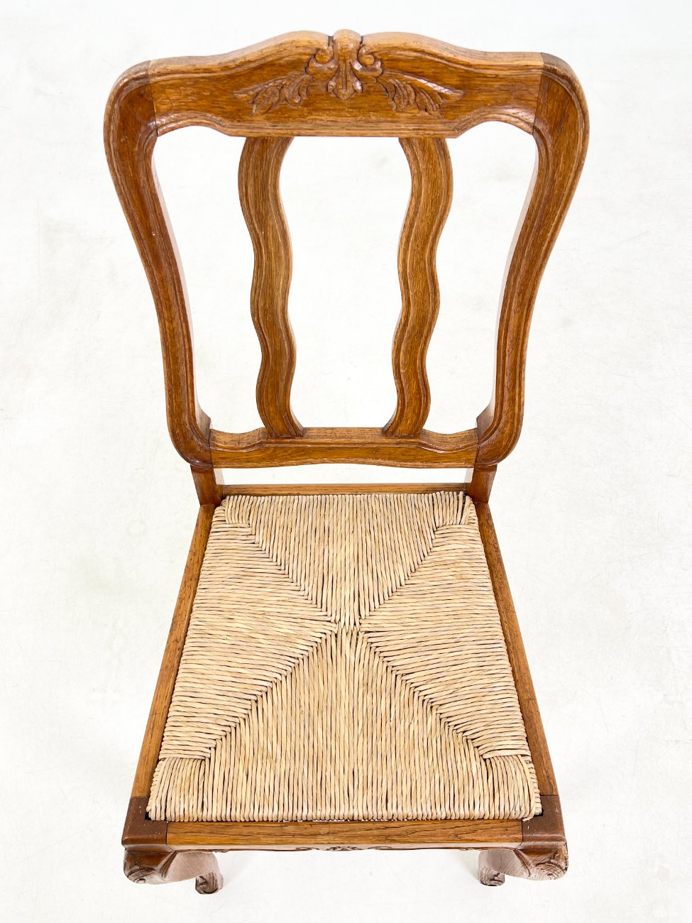 DP0166-kedes-6 Ąžuolinės kėdės su šiaudų sėdimosiomis 2 vnt. komplektas 52x48x99 cm, 46 cm