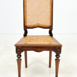 Riešutmedžio kėdės su ratanu 6 vnt. komplektas 50x47x97 cm, 46 cm