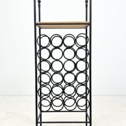 Metalinė vyninė mediniu stalviršiumi 35×47,5×129,5 cm