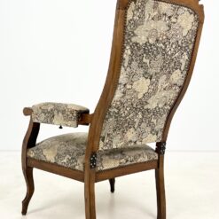 Reguliuojamas medinis krėslas su gobelenu 80(+39)x66x117(-22) cm, 44 cm