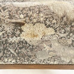 Reguliuojamas medinis krėslas su gobelenu 80(+39)x66x117(-22) cm, 44 cm