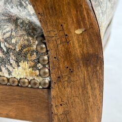 Reguliuojamas medinis krėslas su gobelenu 80(+39)x66x117(-22) cm, 44 cm